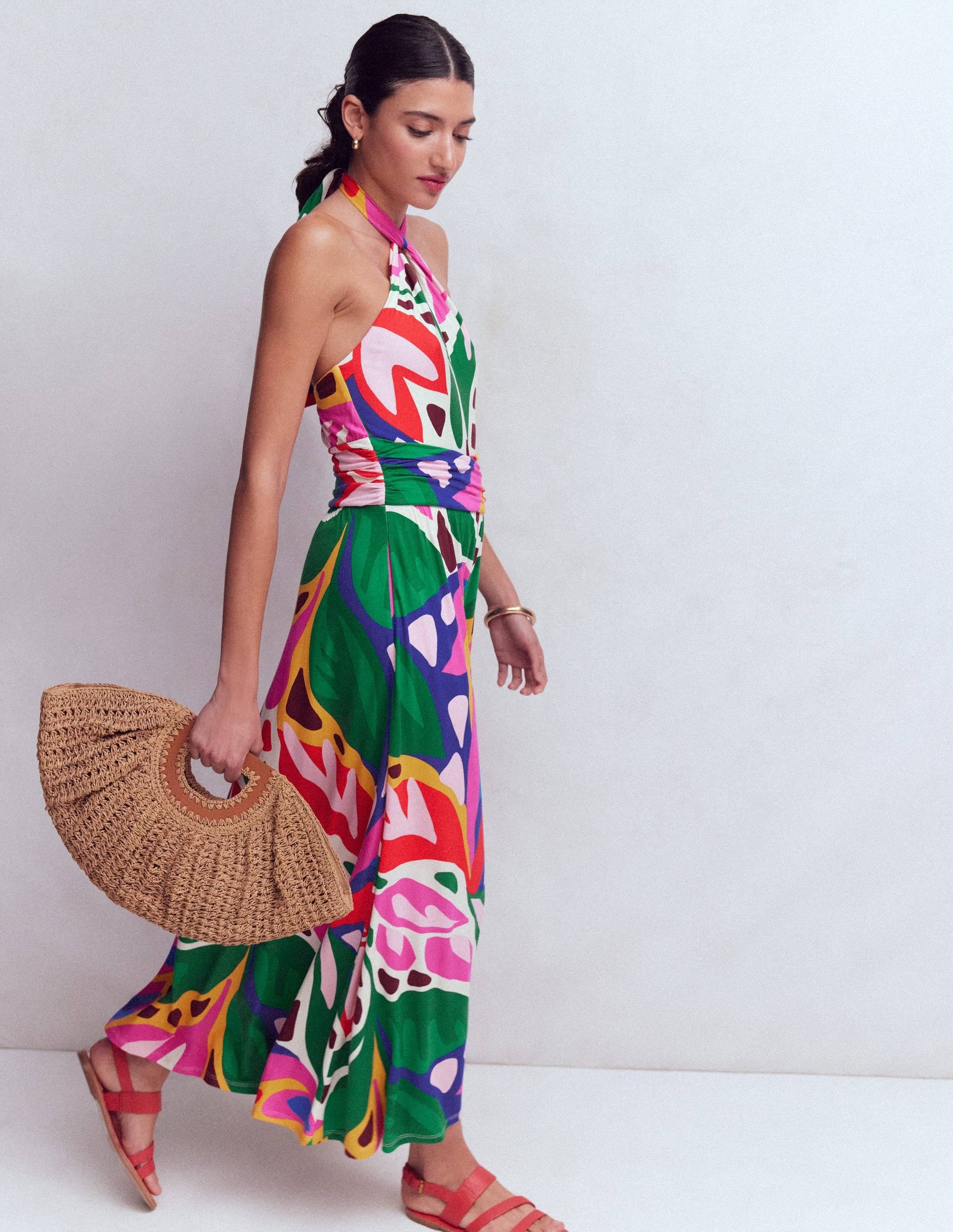 Sydney Twist Neck Jersey Dress