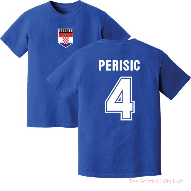 Men Perisic Croatia Training Jersey (Blue) UEFA Euro