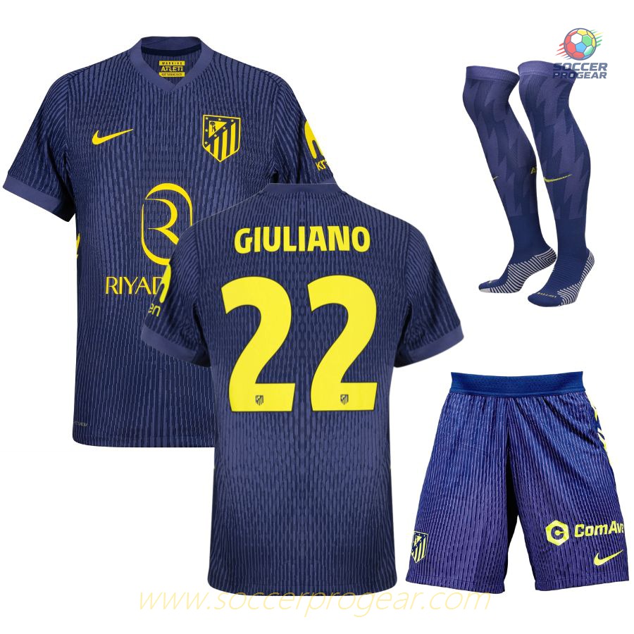 Atletico Madrid Away Youth Team Jersey 2025-26 Edition Giuliano