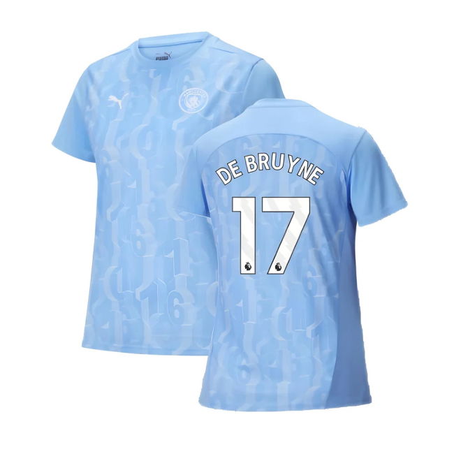 2024-2025 Man City Shirt (Light Blue) - Womens (De Bruyne 17) (Ligh...