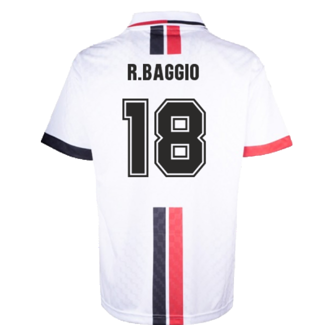 Genuine High-Quality Ac Milan 1996 Away Retro Shirt (R.Baggio 18)