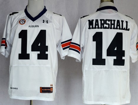 Men's None White 2024 premium Nick Marshall #14 official Jersey