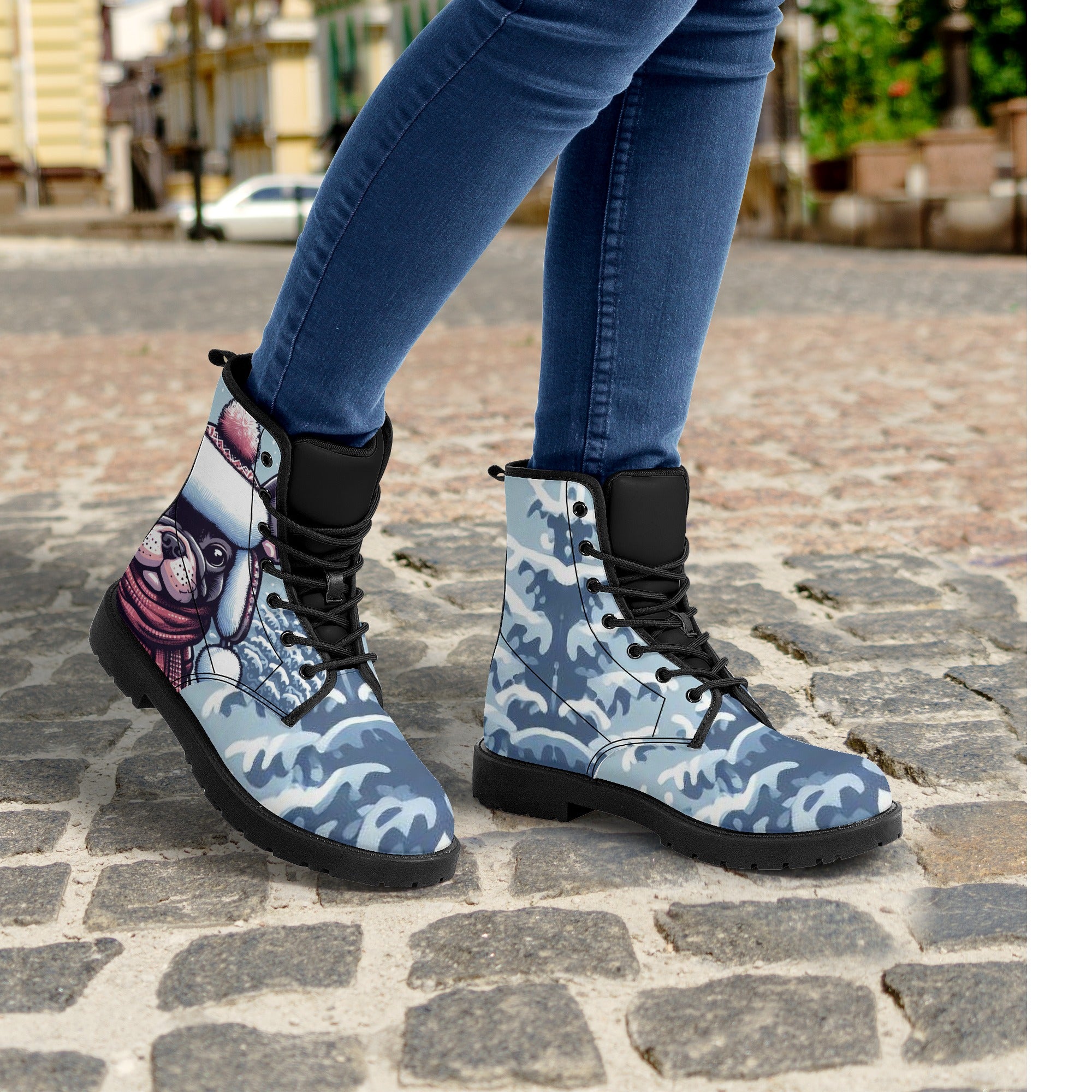 French Bulldog Jack Leather Boots Cute Frenchie Essential