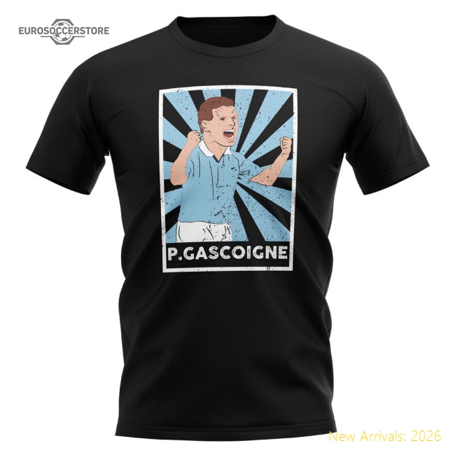 Excellent Paul Gascoigne Ss Lazio Legend Series Fan T-shirt (black)