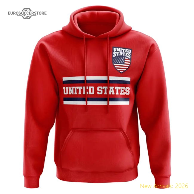 Premium United States Core Football Country Hoody (red)