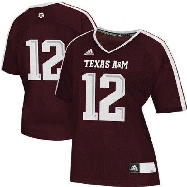 Adidas Texas A&m Aggies 12th Man #12 Women Team Color Premium Stitched