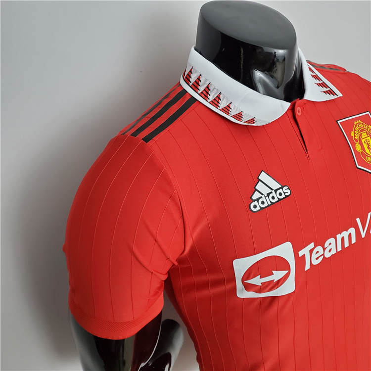 Comfort Fit Man Utd Manchester United 2223 Home Kit Red Soccer Jersey