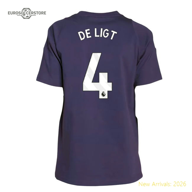 Durable Kids Man Utd De Ligt Jersey 2025-2026 Stretchy Easy-care