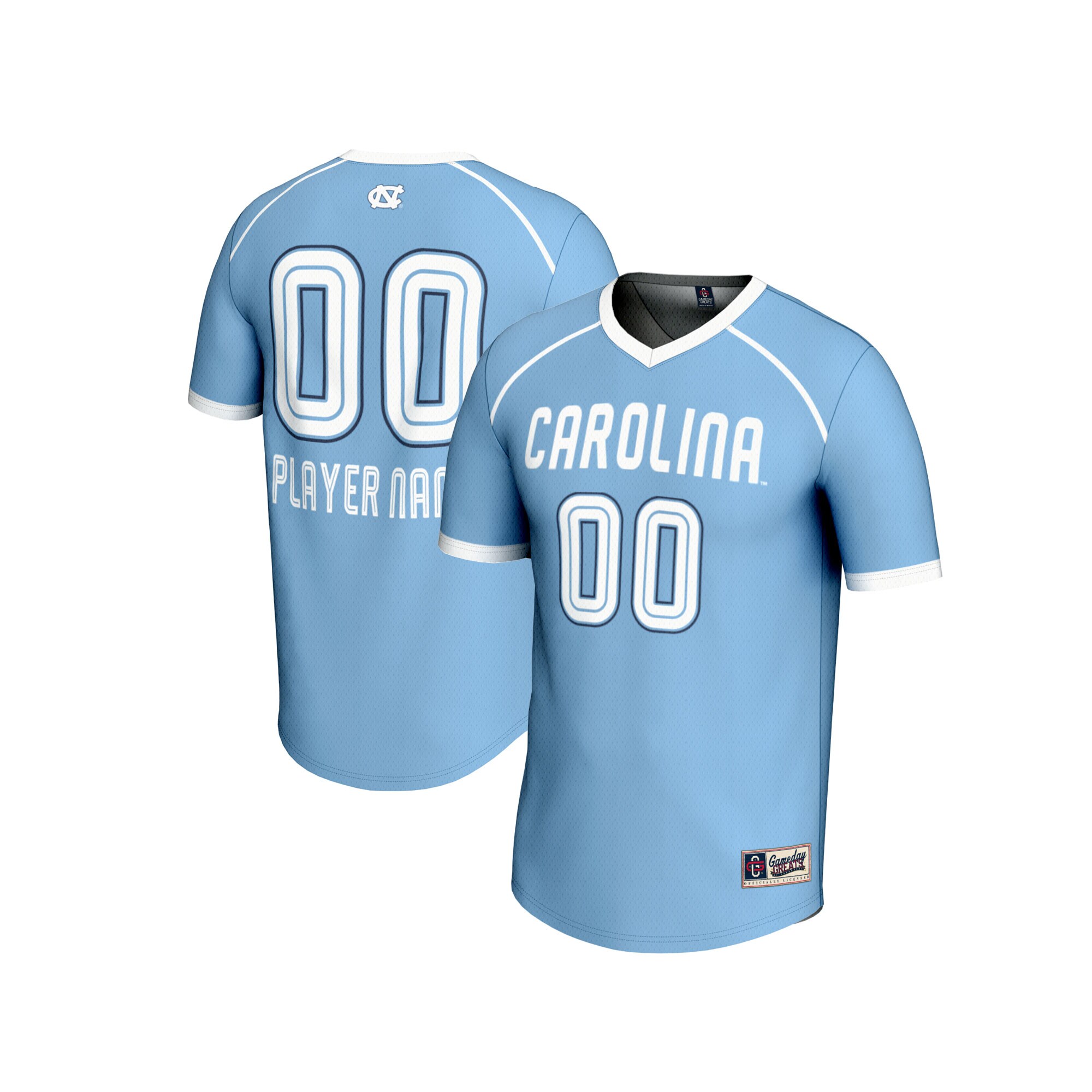 [DDG] North Carolina Tar Heels GameDay Greats Unisex NIL Pick-A-Player Women's Lacrosse Lightweight Jersey - Light Blue