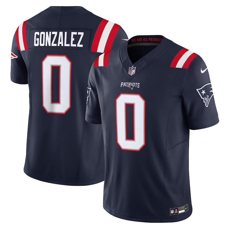 None Christian Gonzalez Star Player NE Patriots Genuine Jersey