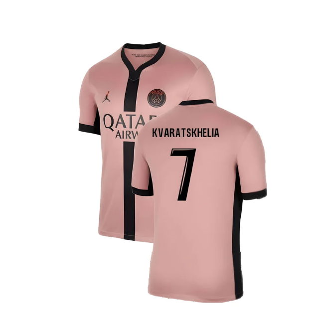 PSG 2024-2025 Third Football Kit (Kvaratskhelia 7) | Breathable