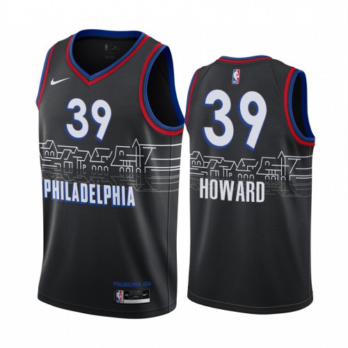 Durable Sixers #39 Dwight Howard 2020 City NBA Swingman Jersey Black
