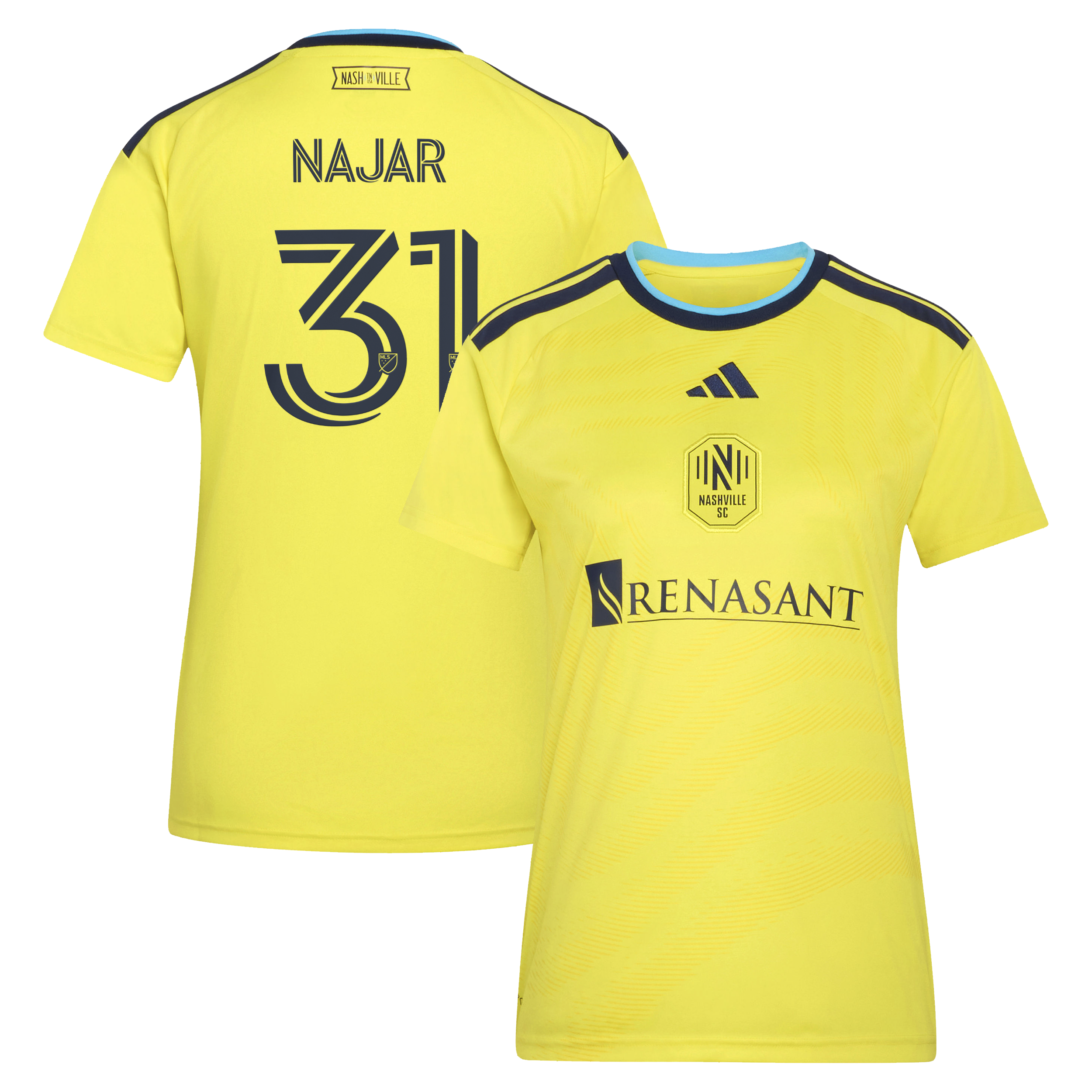[SJH] Andy Najar Nashville SC Women's 2026 The Reverb Kit Replica Jersey - Yellow