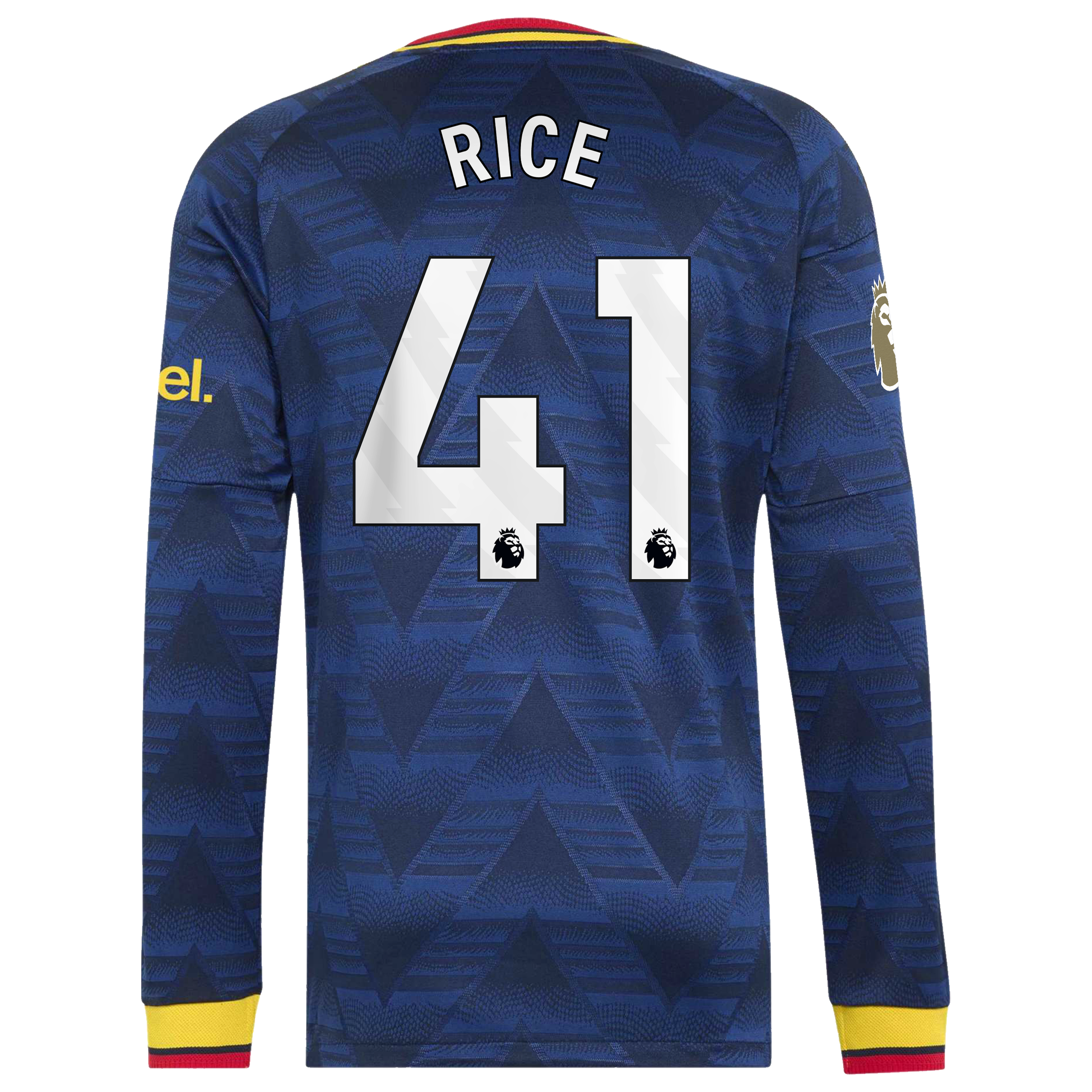 [SJH] Declan Rice #41 Arsenal 2026/27 Away On-Field Authentic Long Sleeve Jersey - Navy