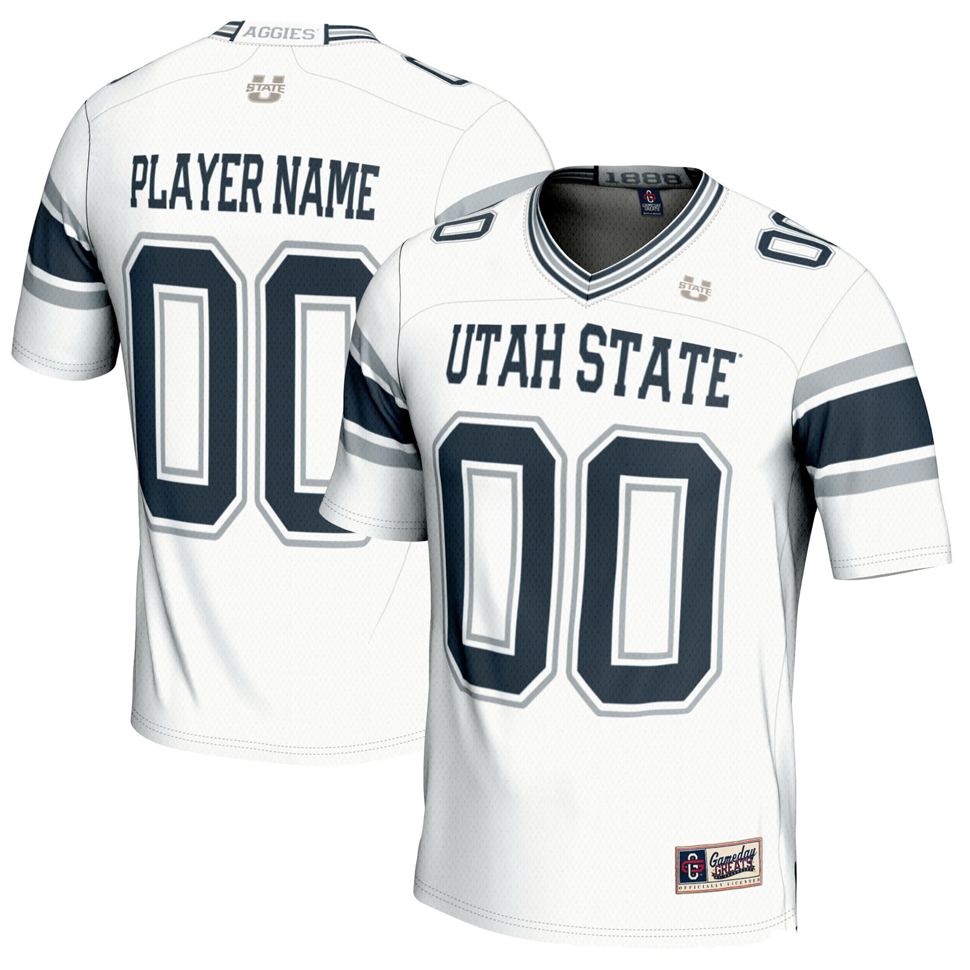 [DDG] Utah State Aggies GameDay Greats Youth NIL Pick-A-Player Football Jersey - White