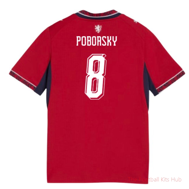 [LK] 2026/27 Czech Republic Home Shirt (Kids) (Poborsky 8)