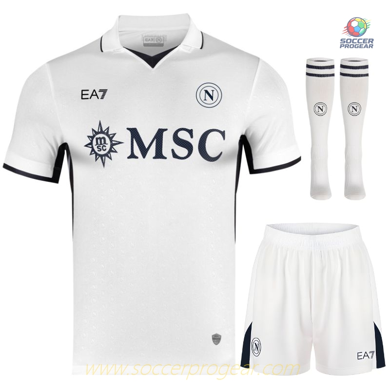Napoli Away Youth Soccer Uniform Soccer Football Shirt 2024-2025 Season