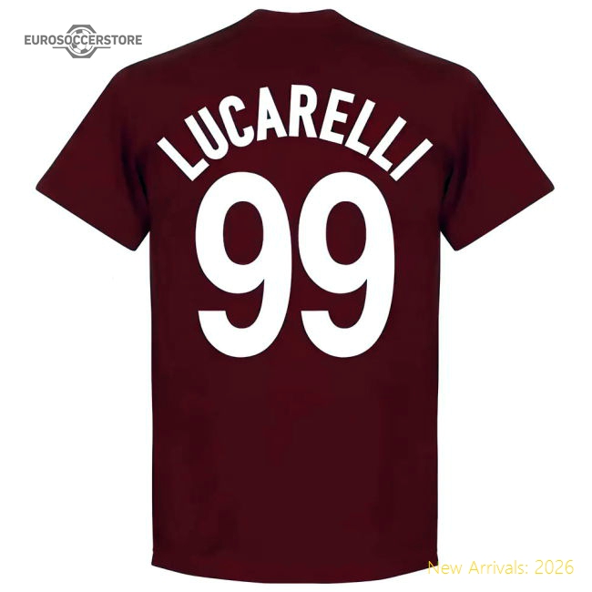 Premium Match-Day Livorno Lucarelli 99 Team T-Shirt - Maroon