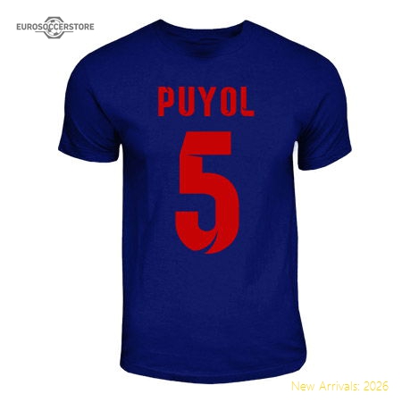First-class Carlos Puyol Blaugrana Hero T-shirt (navy) - Supporter Edition