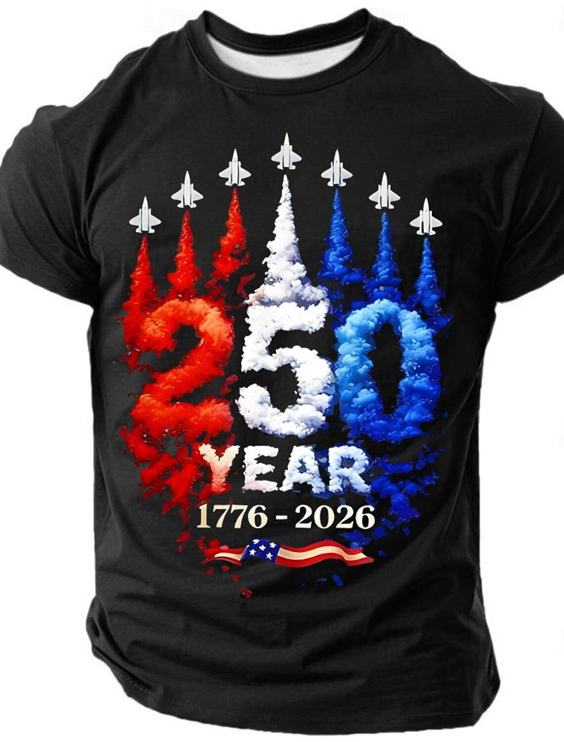 4th of July 2026 250th Men's Solid Color American US Flag T Shirt Short Sleeve T shirt 3D Print Crew Neck Shirt Vintage Retro Patriotic Daily Festival Blue Army Green 1 White Summer Spring Clothing