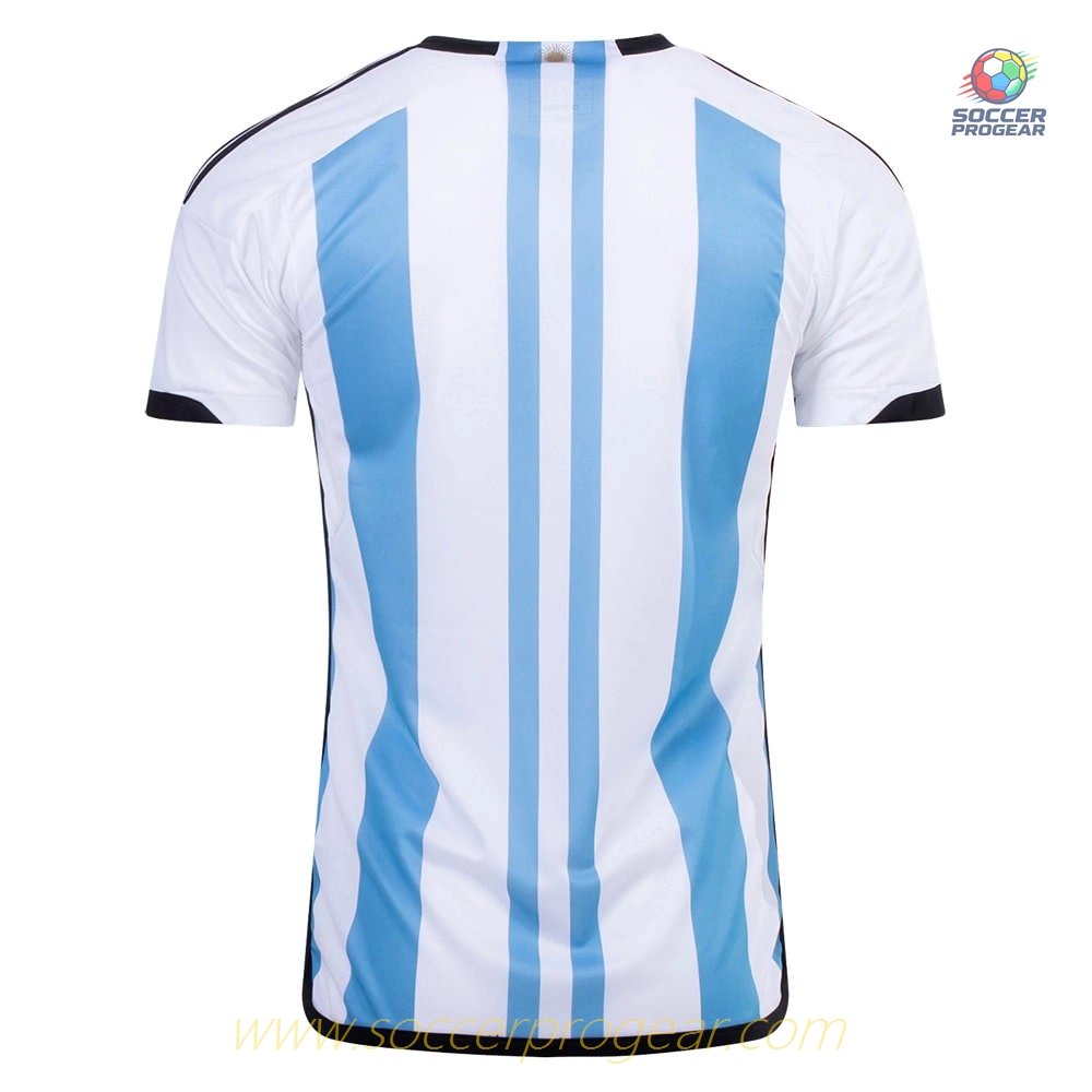 Argentina 3 Stars Home Football Team Jersey 2022 2023