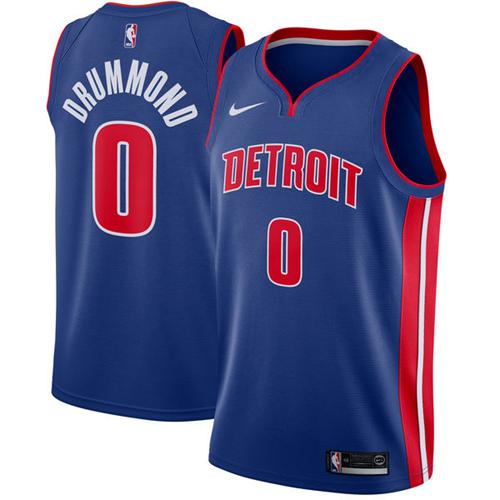 Pistons Blue Detroit Pistons #0 Nike Jersey - Cost-Effective