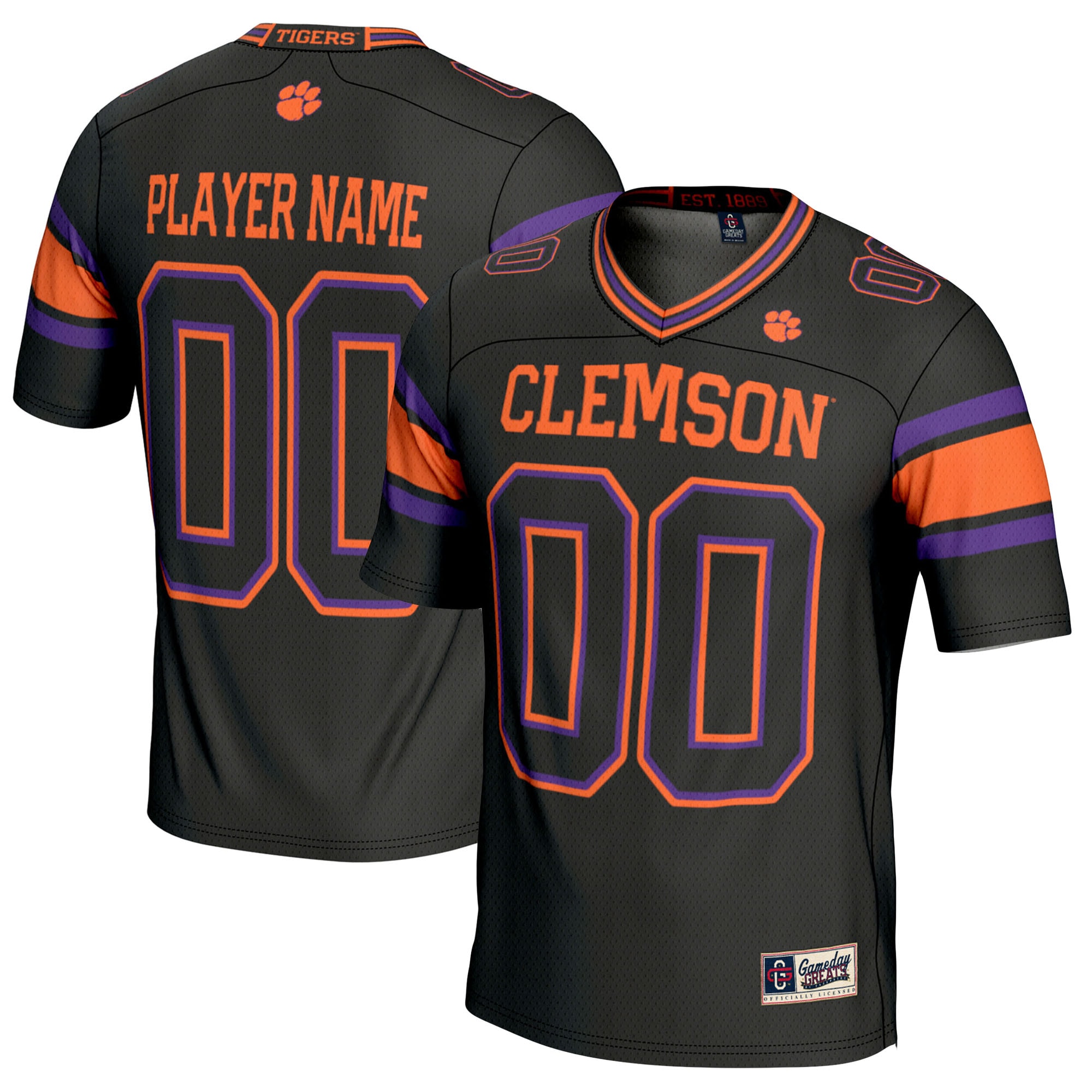 [NJP] Clemson Tigers GameDay Greats NIL Pick-A-Player Football Jersey - Black
