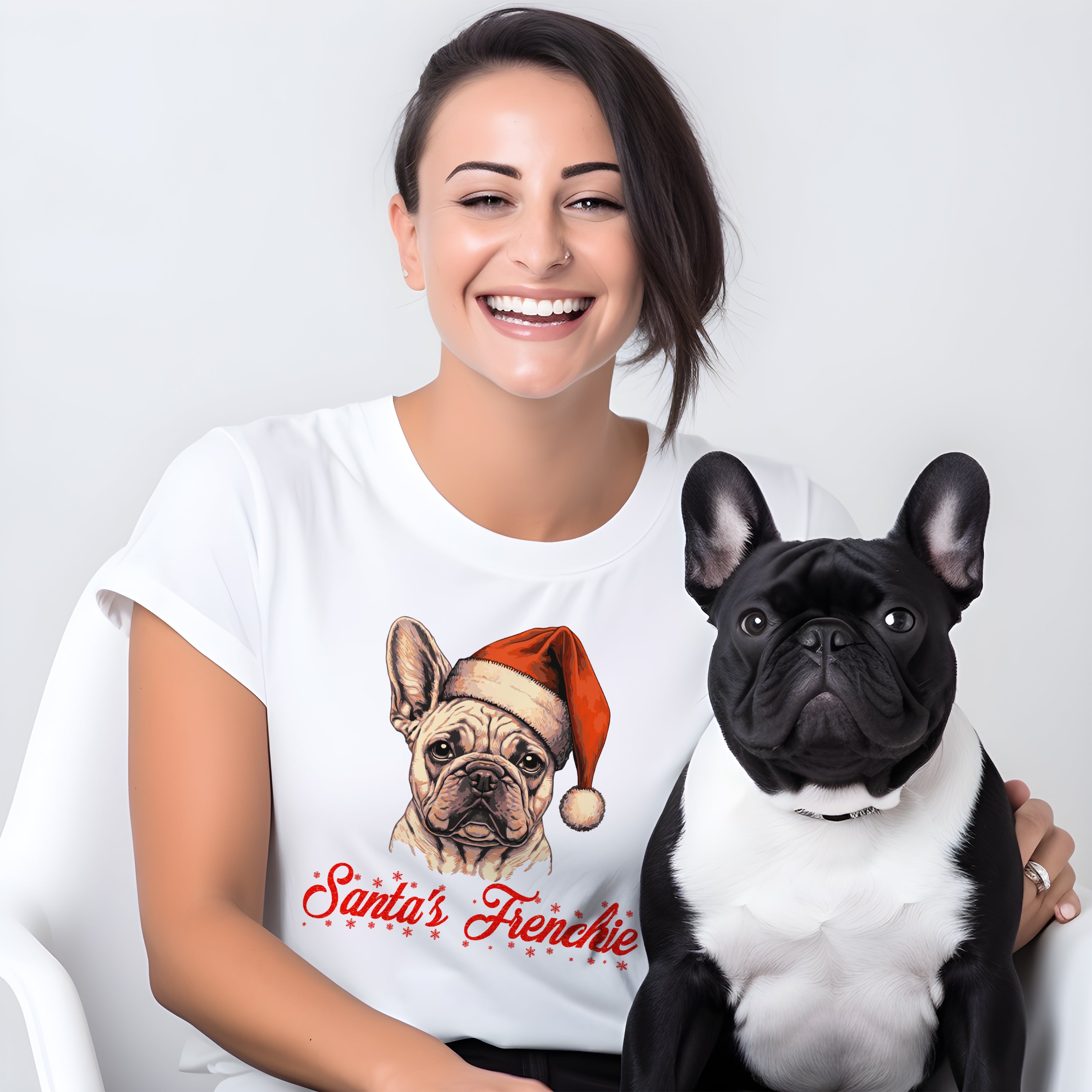 Santa's Frenchie - Dog Owner Unisex T-shirt Indoor Comfort