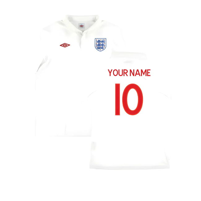England 2010-12 Home Shirt ((Very Good) M) (Your Name)