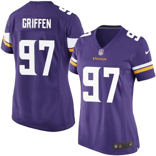 NFL M V Vikings #97 Everson Griffen Purple Elite Jersey - High Quality