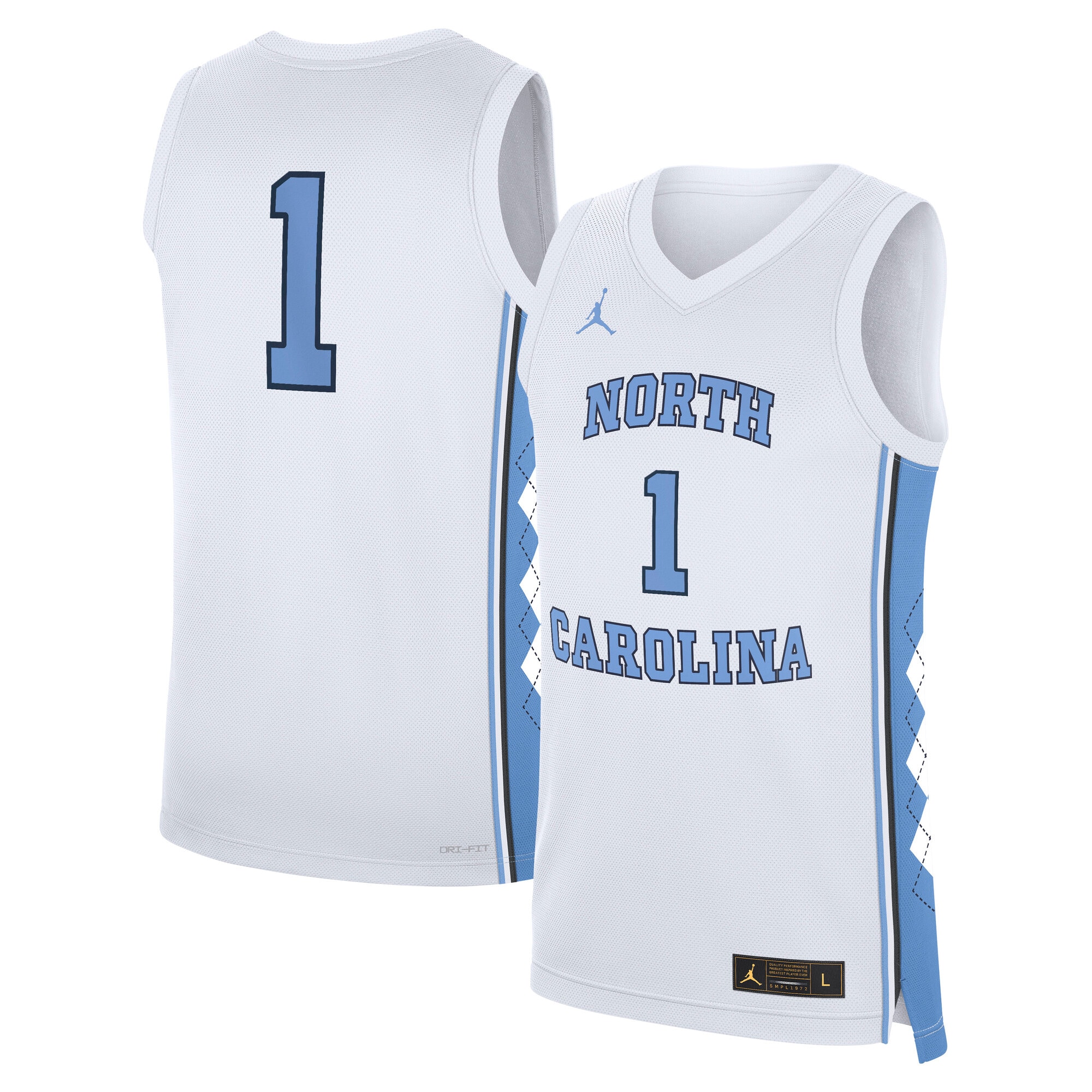[NJP] Youth North Carolina Tar Heels Home Replica Basketball Jersey - White