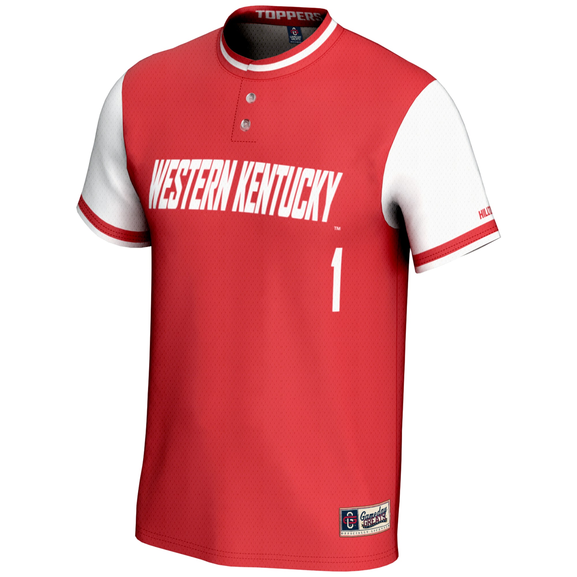 [DDG] Western Kentucky Hilltoppers GameDay Greats Unisex Lightweight Softball Jersey - Red