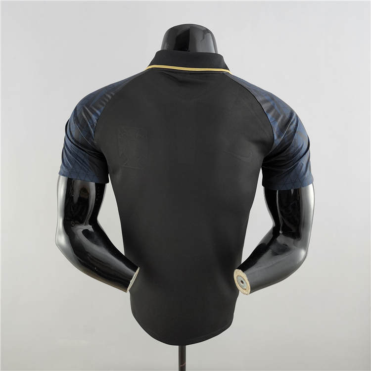 Elite Series Portugal 2022 World Cup Black Soccer Jersey Polo Shirt