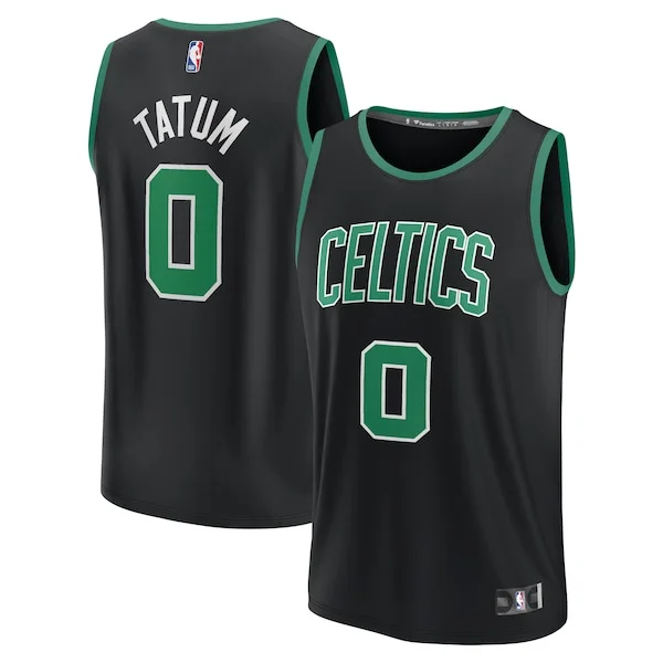 Durable Jayson Tatum BOS NBA Jersey - Black - Official NBA Merchandise