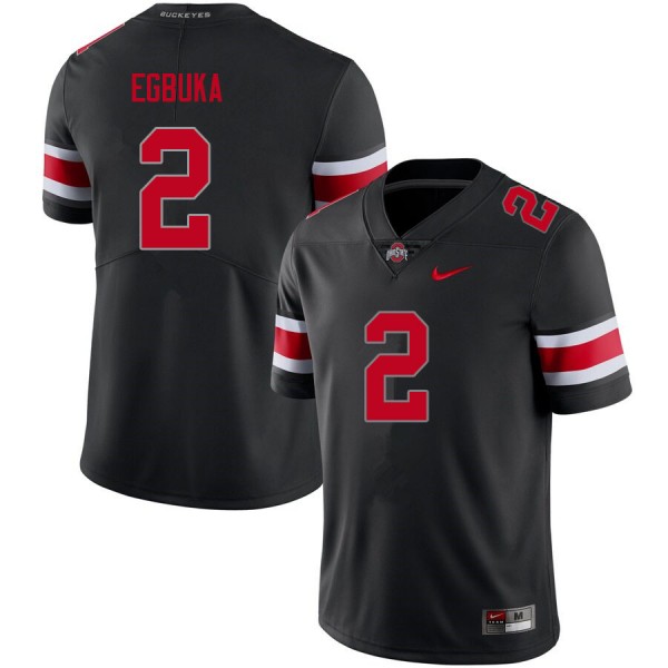 Nike Ohio State Buckeyes Emeka Egbuka #2 Men Black Premium Stitched