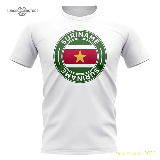 Suriname Football Badge T-shirt (white) - Supporter Edition