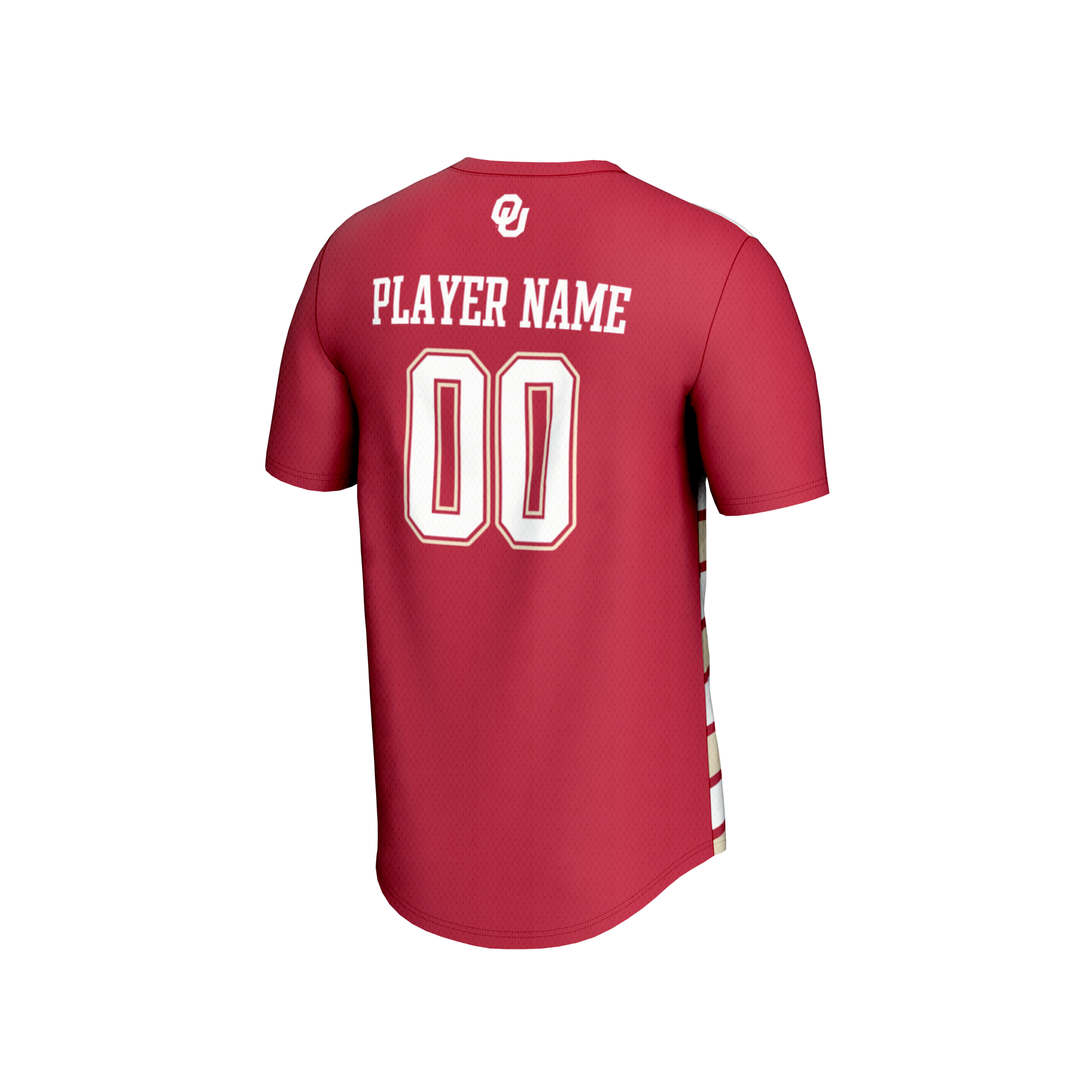 [NJP] Oklahoma Sooners GameDay Greats Youth NIL Pick-A-Player Collegiate Women's Soccer Lightweight Fashion Jersey - Crimson/Cream