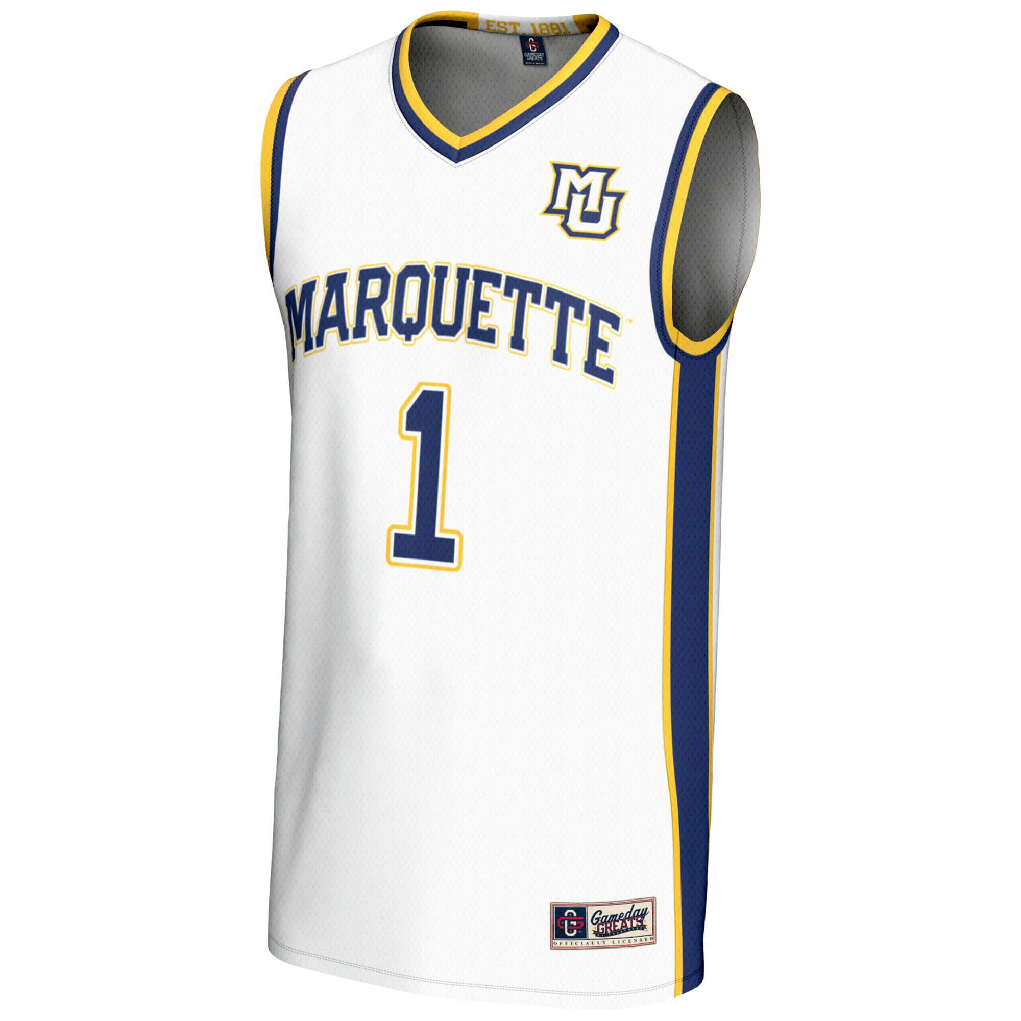 [DDG] Marquette Golden Eagles GameDay Greats Lightweight Basketball Jersey - White