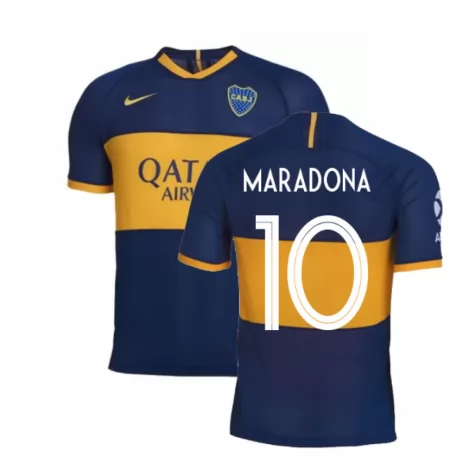 Official MARADONA 10 Boca Juniors Home 2019-20 Soccer Jersey Shirt