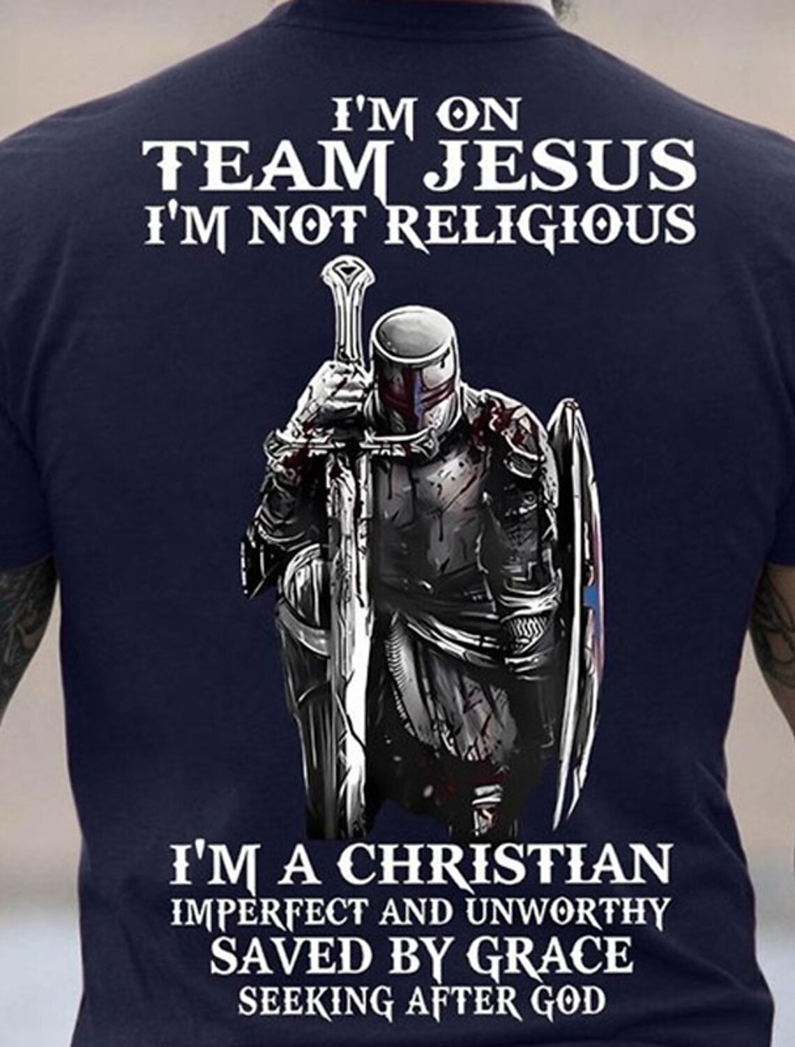 Mens Faith Hope Love T-Shirt, Christian Inspirational Graphic Tee with Heartbeat Cross Design
