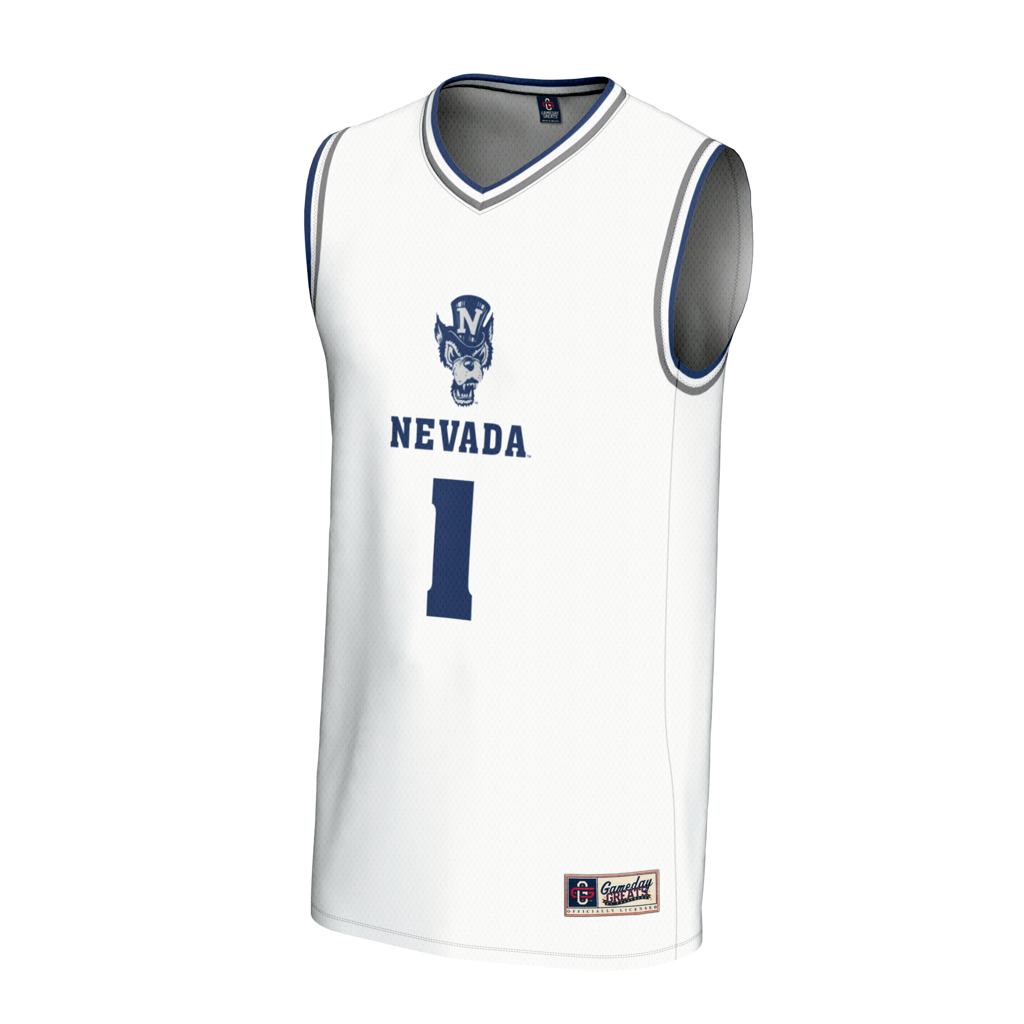 [DDG] Nevada Wolf Pack GameDay Greats Youth Lightweight Basketball Fashion Jersey - White