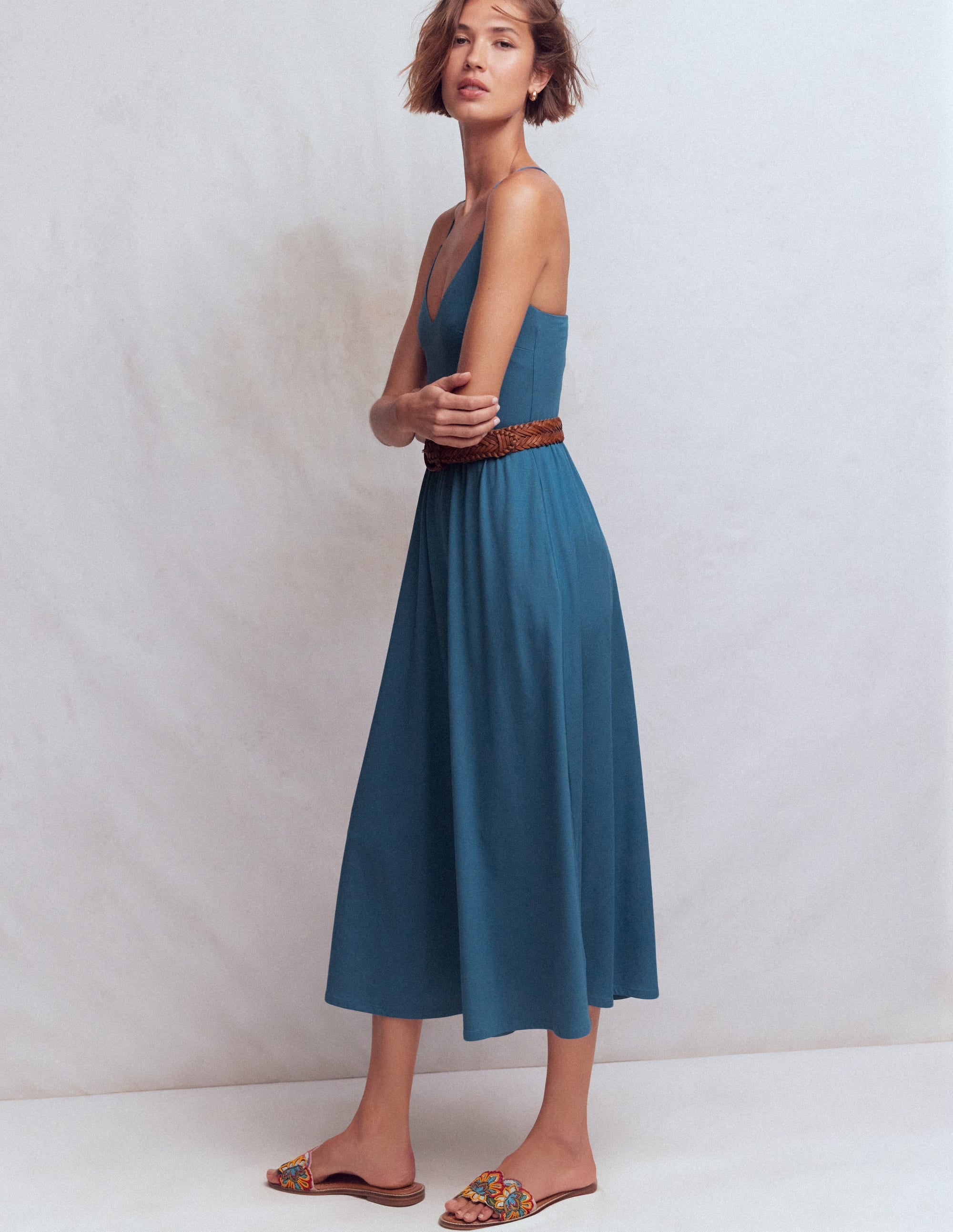 Cross Back Jersey Dress