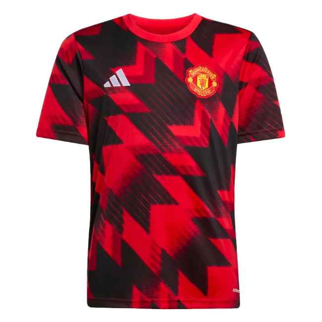 2025-2026 Man Utd Pre-Match Jersey (Red) - Kids (Cunha 10)