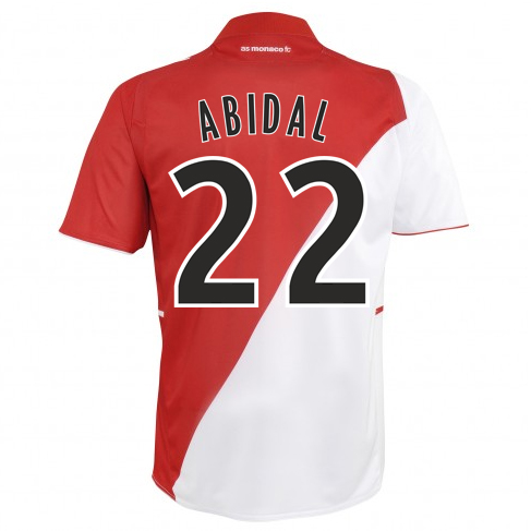 13-14 AS Monaco FC 22 Abidal Home Soccer Jersey Shirt - Official