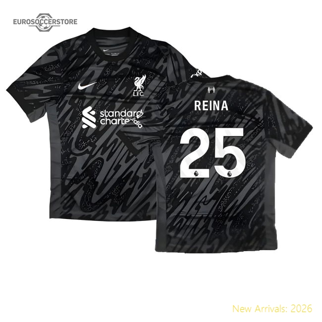 2024-2025 Liverpool Home Goalkeeper Shirt (Black) (Reina 25)