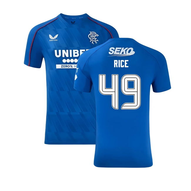 Excellent Glasgow Rangers Home Uniform Rice 4 #9 Official Mercha (v9)