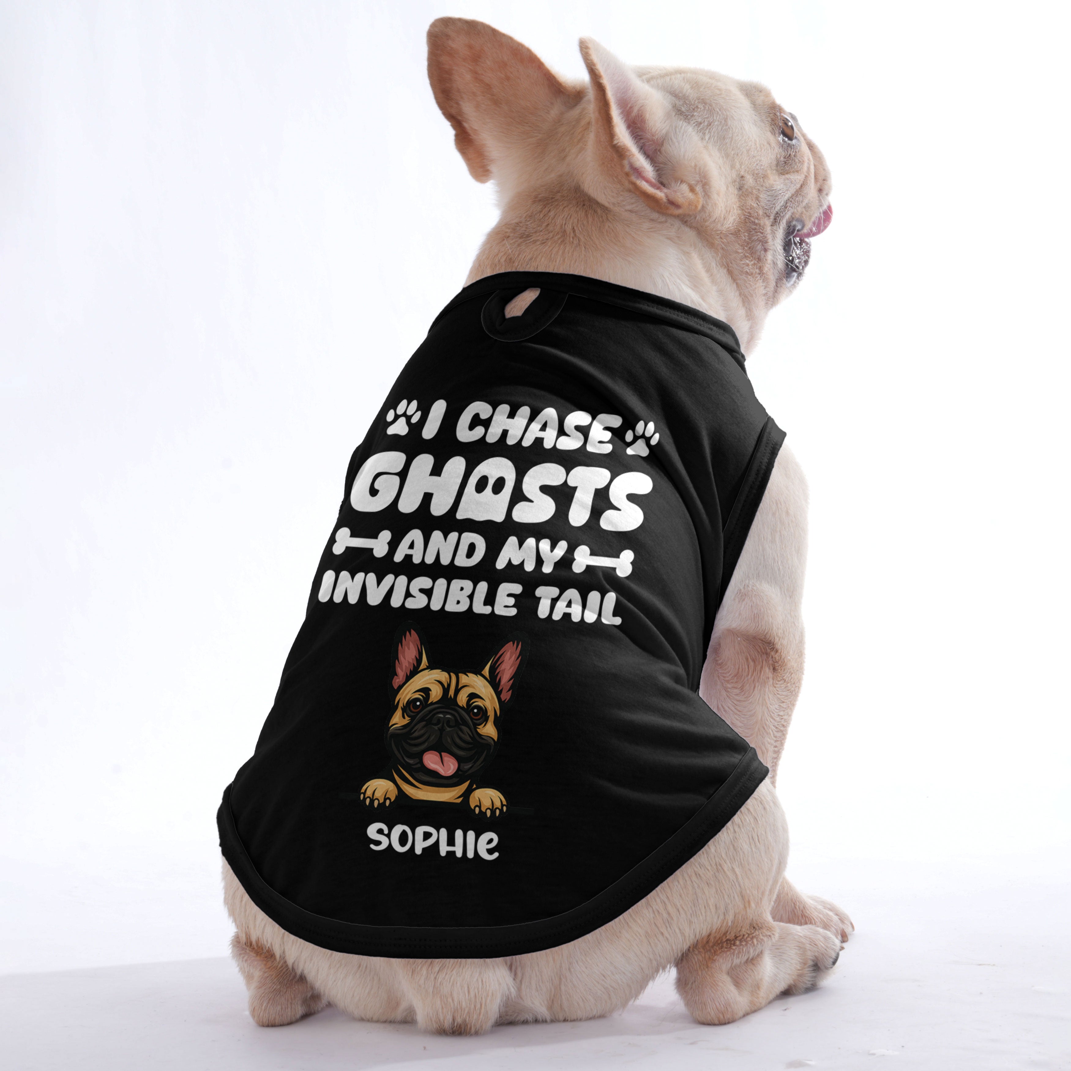French Bulldog I Chase Ghosts Personalized Frenchie Shirt | Custom Dog