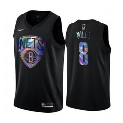 Nets Black Brooklyn Nets #8 Nike Jersey - Game Day Wear