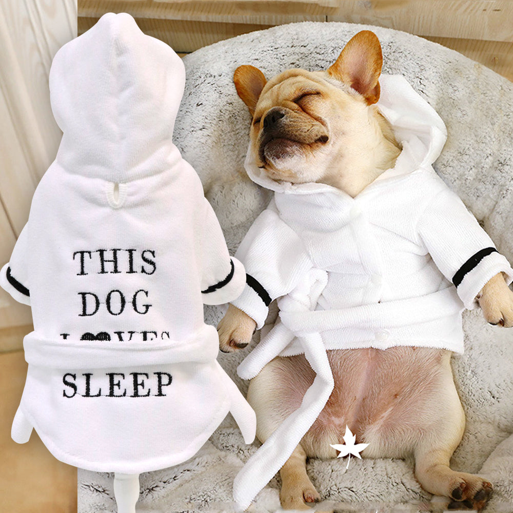 Non-slip Bathrobe - Safe For French Bulldog (ws58) Winter Wear