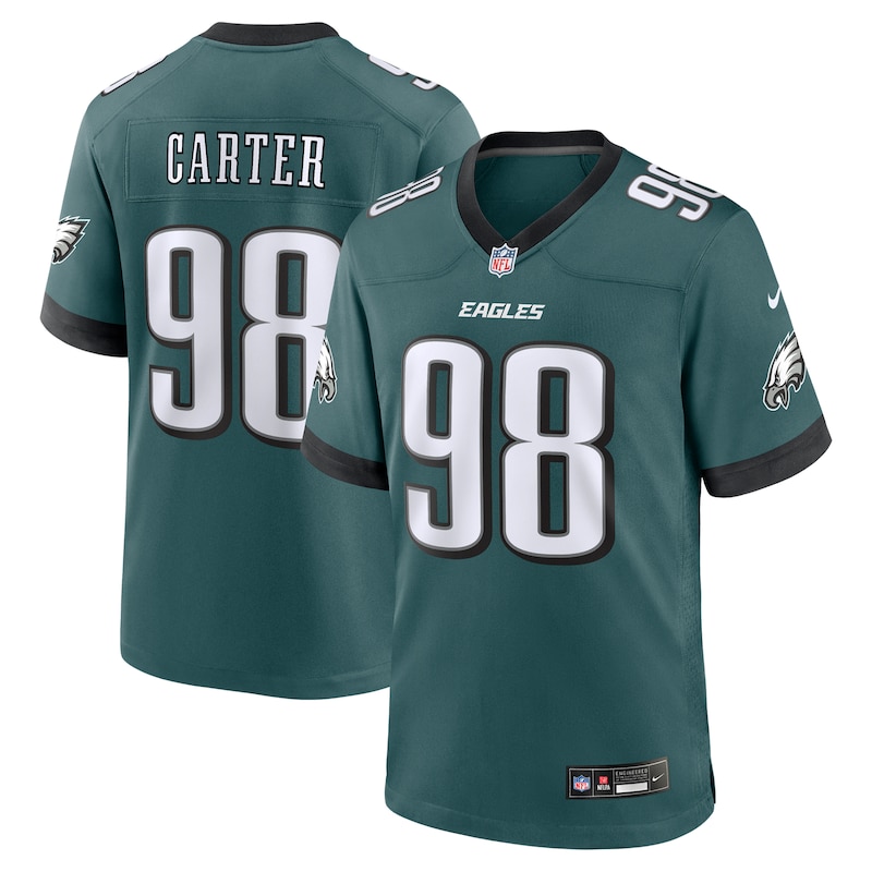None Jalen Carter Philadelphia Eagles Championship Replica Jersey